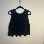 ZARA Womens Black Crochet Sleeveless Top Summer Casual Size M Photo 5