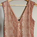 AFRM Womens Medium Ariana Sleeveless Dress Pink/Nude Snakeskin Mesh Bodycon Sexy Pink Photo 7