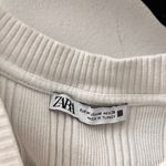 ZARA White Ribbed Tank Top Photo 2