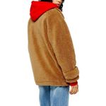 Topshop nwt  brown fleece teddy coat size 8 Photo 2