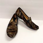 Vaneli Camouflage Loafers in Brown/Green Edging Pony Hair Textured Camo Preppy. Brown Size undefined Photo 2