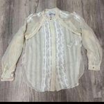 3.1 Phillip Lim  Sheer blous ruffle trim long sleeve ivory top size 2 Photo 0