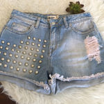 Gina Tricot G perfect jeans studded‎ high waist distressed denim womens size 38 Photo 0