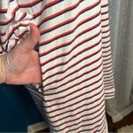 Buru Women’s Nautical Striped Puffed Sleeve Polo Stretch Dress Size M Preppy Red Size M Photo 4