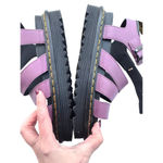 Dr. Martens  Women 9 Purple Leather Platform Sandals Buckle Ankle Strap Photo 5