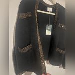 Tuckernuck NWT  Elegant Black Sweater with Gold Accents size small Photo 5