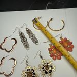 Dangle Drop, Hoop Mix Pierced Earrings Lot Of 5 Costume Jewelry Photo 4
