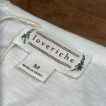 Love Riche Love-riche women’s size medium white pullover short sleeve tie front top new NWT Photo 7
