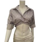 L.L.Bean Vintage  Light Purple Floral Button Up Medium Photo 7