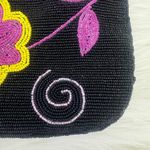 Vintage Beaded Flower Purse Clutch Black Photo 6