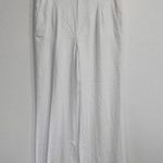 Liz Claiborne Trouser 12 Back Elastic Fully-Lined Linen Blend Gozy Pant White Photo 0