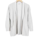 Lululemon Cream Merino Wool Blend Ribbed Long Wrap Cardigan Sz 6 Photo 0