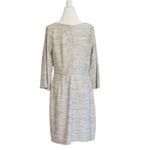 Old Navy  Dress Light Gray Textured Scoop Neck 3/4 Sleeve Shift Dress Large NEW Photo 4