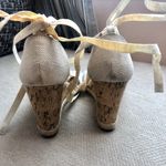 Apt. 9 White Cork Wedges Lace Up Sandals Platforms Heels Photo 3