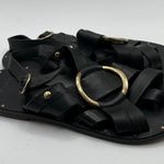 NWOB Beek Crossbill Slingback Strappy Flat Sandal black leather size 5 women Photo 4