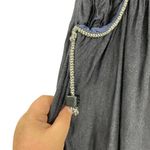 Stella McCartney  Navy Blue Jersey Rope‎ Embroidered Pleated Skirt Size 40 US 4-6 Photo 5