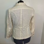 Gerard Darel  Linen Blazer Cream White 3 Button Photo 6