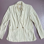 LC Lauren Conrad  Women's Beige Double Breasted Blazer Size M Casual‎ Photo 0