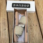 Bamboo Pearl and Diamond Embellished Slide Sandals Size 8 US/ 38/EUR NEW Photo 5