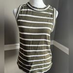 Loft  Green Striped Harbor Cotton Tank Top-Size XS Photo 2