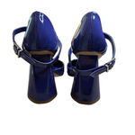 Gianni Bini  Marlee Patent Pumps Ankle Strap Cylinder Heel Purple Blue Size 6.5 Photo 4