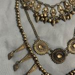 Metallic and Crystal Statement Necklace Silver Photo 3