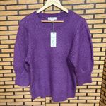 Liz Claiborne  Purple Short Sleeve Sweater Size Large Photo 0