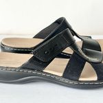 Clarks NEW Leisa Emily leather slip on sandals black 9 Photo 0