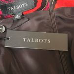 Talbots Red Black Paisley Velvet Skirt 6 NWT Photo 6