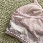 Fabletics Pale Pink Lacy Sports Bra Light Support Size XS Ballet Barbie Like New Photo 5