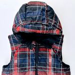Lululemon The Fluffiest Vest Naval Blue Cypress Plaid Red Size 6 Reversible Photo 3