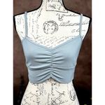 l*space L* Soren Crop Ruched Cinched Tank Ribbed Top Sage size M Photo 1