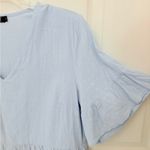 Fancyinn  Short Sleeve Tiered Dress in Light Blue Photo 7