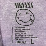 Nirvana Neverind Smiley Mineral Wash Grunge Band Tee L Photo 3