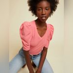 Nation Ltd  - JILLIAN BOLD SHOULDER V NECK PIMA COTTON TOP PARTY SIZE LARGE Photo 1