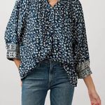 Natalie Martin 💕💕 Remy Top ~ Pomegranate Indigo Blue XS NWT Photo 2