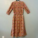 Anthropologie dRA Los Angeles Cassie yellow marigold floral print shirt dress size small Photo 11