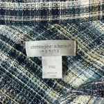 Christopher & Banks Petite Blue Plaid Tweed Button Up Shirt Jacket Size XL Photo 5