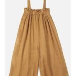 NEW Linen Relaxed Fit Cotton Sleeveless Loose Jumpsuit Adjustable Strap L Orange Size L Photo 9