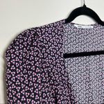 ZARA  Wrap Waist Floral Print Puff Long Sleeve Romper Photo 2