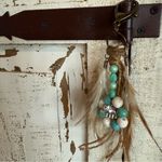 Handmade Boho Feather and Bead Key Holder Photo 1