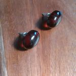 Baltic Amber Sterling Silver Stud Earrings Photo 3