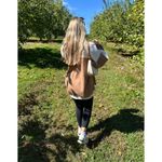 Free People  Uptown Colorblock Pullover in Camel Ivory Size X-Small Photo 2