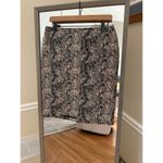 Talbots  Black Beige Snakeskin Print Pencil Skirt 10P Photo 1