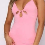 White Fox Boutique White‎ Fox Boutique The Long Run Mini Dress Pink Halter Bodycon Size XL Photo 0