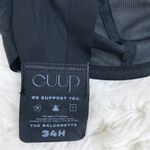 New CUUP The Balconettte Mesh Bra Size 34H Black Underwire Sheer Balconet Photo 5