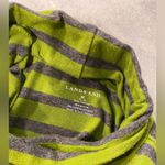 Lands' End  Size M Green Gray Stripe Long Sleeve Turtleneck Top Stretch Soft Photo 9