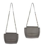 Furla Ginevra Leather Mini Crossbody Bag Sabbia Beige Gray Gold Chain Photo 14