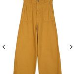 Ba&sh  dixon khaki mustard denim pants classic fall wide leg casual classic $250 Photo 0