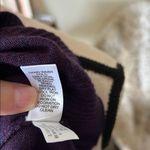 Banana Republic  VTG Y2K plum, merino wool button rosette sweater cardigan M Photo 11